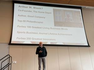 Brett Jewkes returns to valley to visit students at USU, give advice