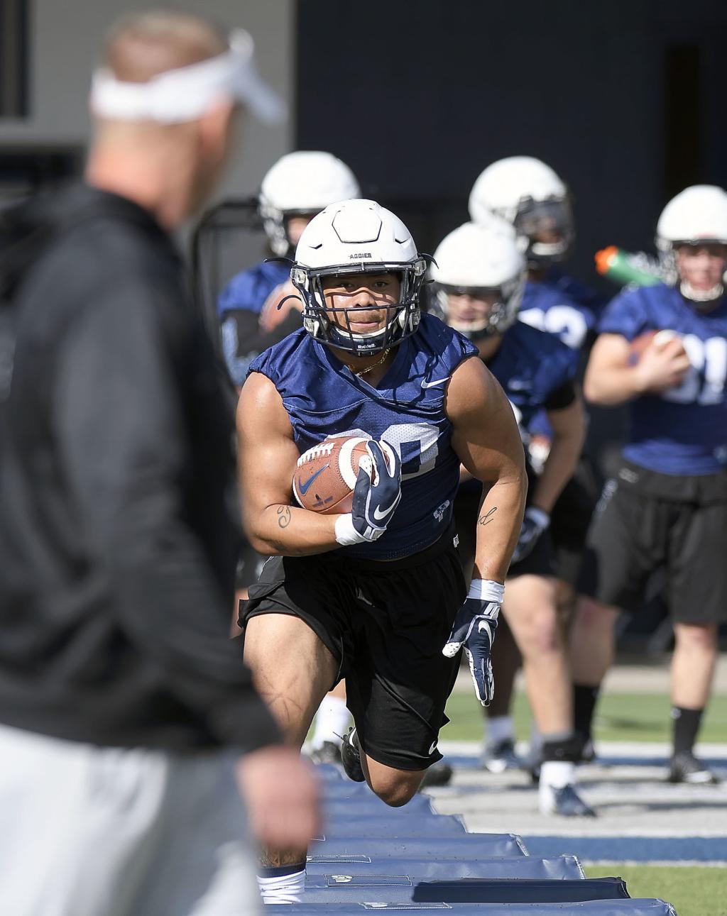 Pleasant Weather Greets Aggies On Day 1 Of Spring Camp Usu