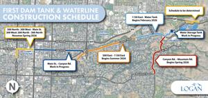 Logan announces timeline, traffic impacts for First Dam Tank waterline installation