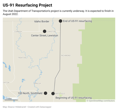 U.S 91 resurfacing begins, delays expected between Smithfield and Idaho ...