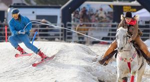 Horse-powered skiing
