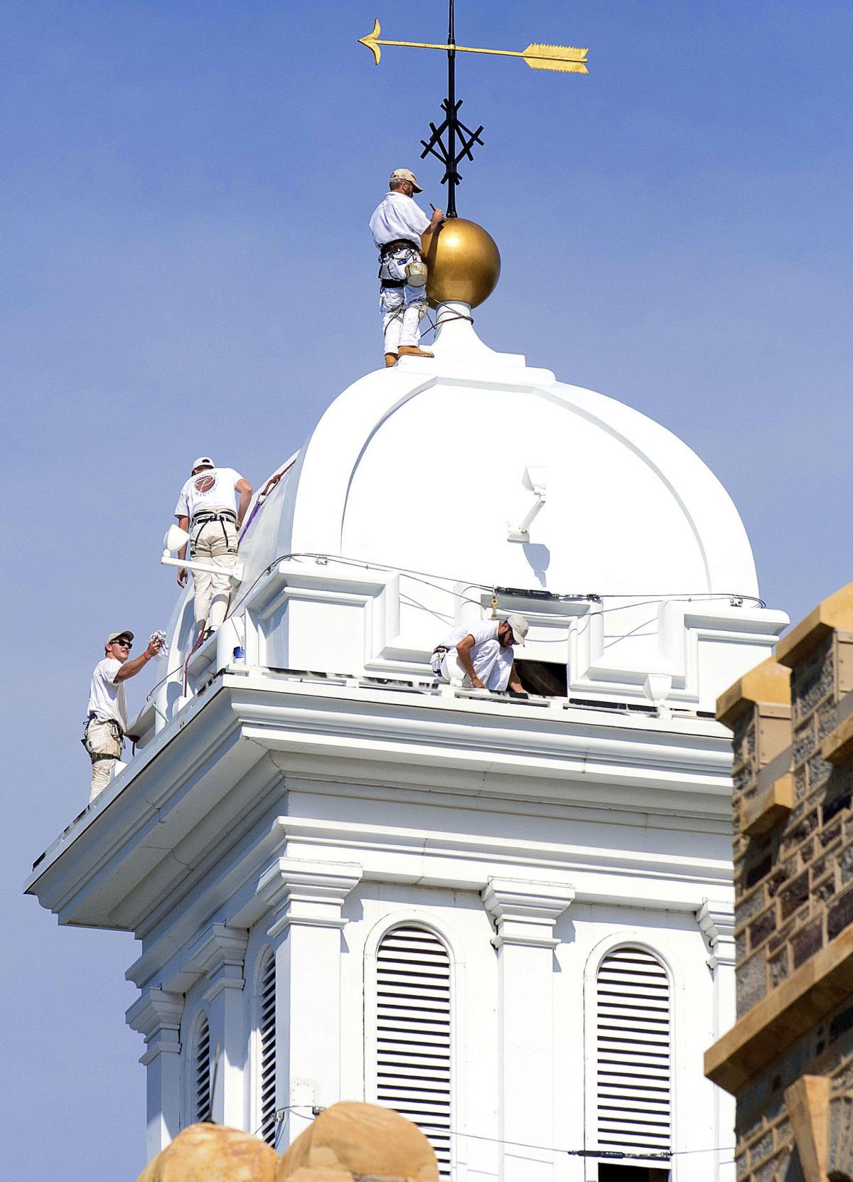 High Climbing Painter Talks Maintenance On Logan Lds Temple The