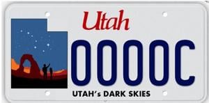 Dark Sky license plate available in Utah