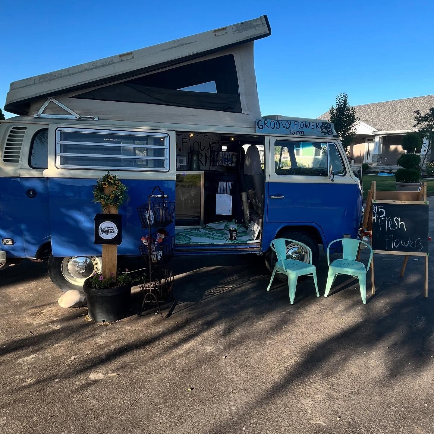 Local teen and family launches self-serve flower stand from VW bus