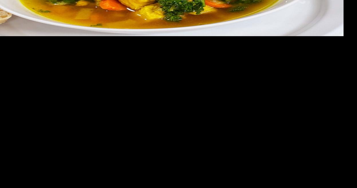 Golden Glow: Turmeric Ginger Lentil Soup with Kale and Savory Pork