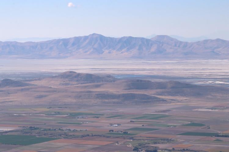 Wellsville Mountains provide bird's eye view of Bear River Valley