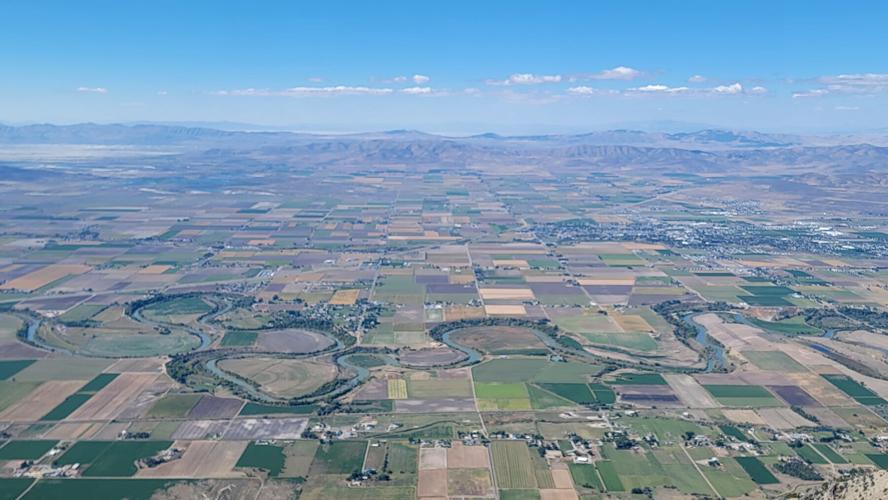 Wellsville Mountains provide bird's eye view of Bear River Valley