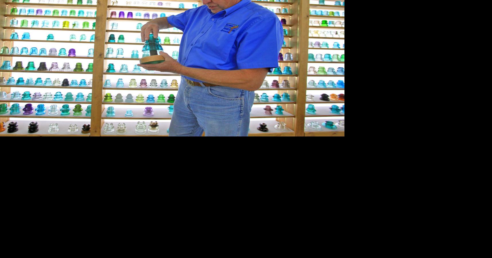 Glass insulator collector talks about hobby, upcoming swap meet