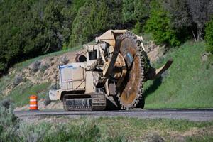 Updates on construction along Canyon Road, Logan Canyon
