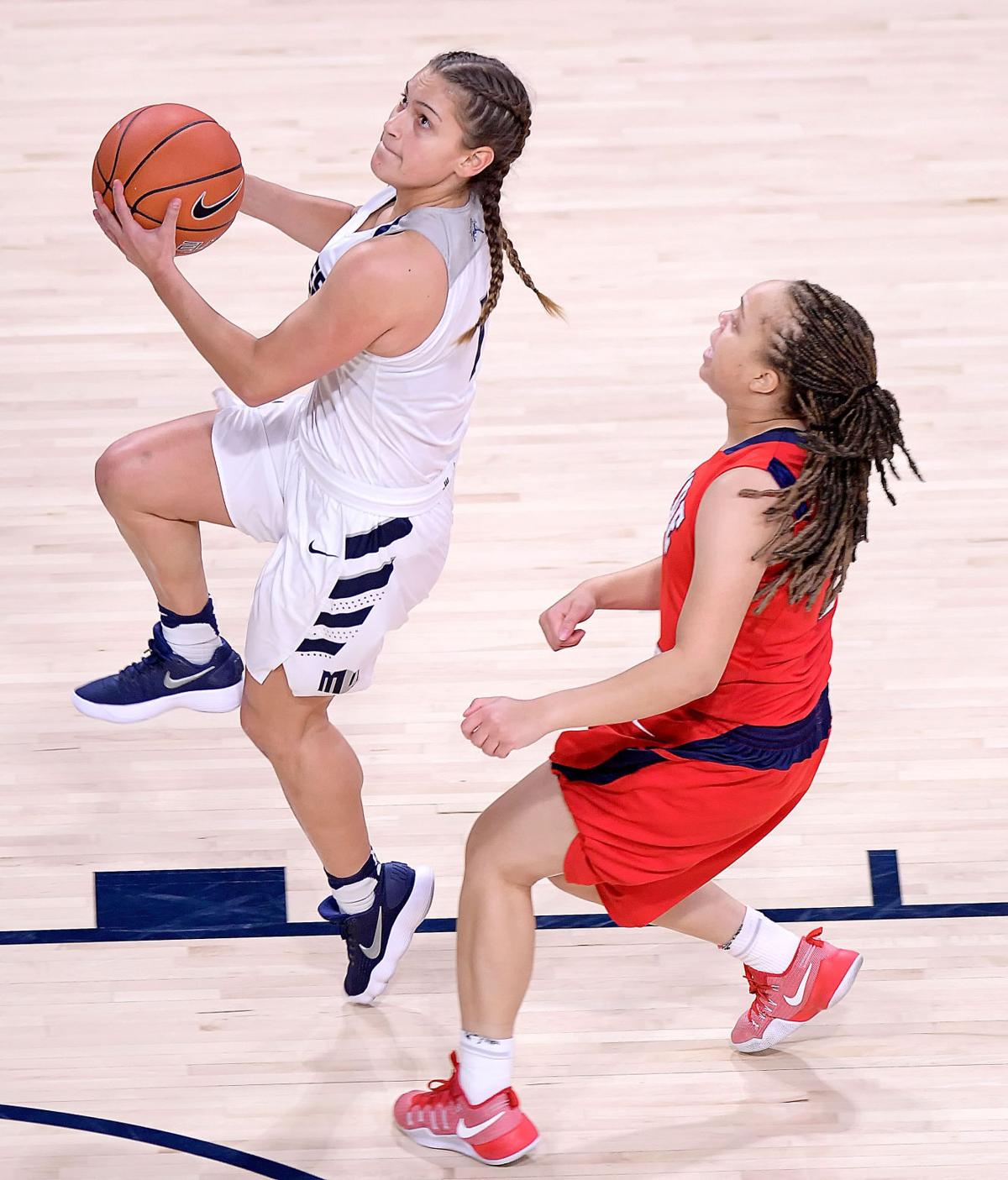 West Leads Aggie Women Past Trailblazers With Career High 19