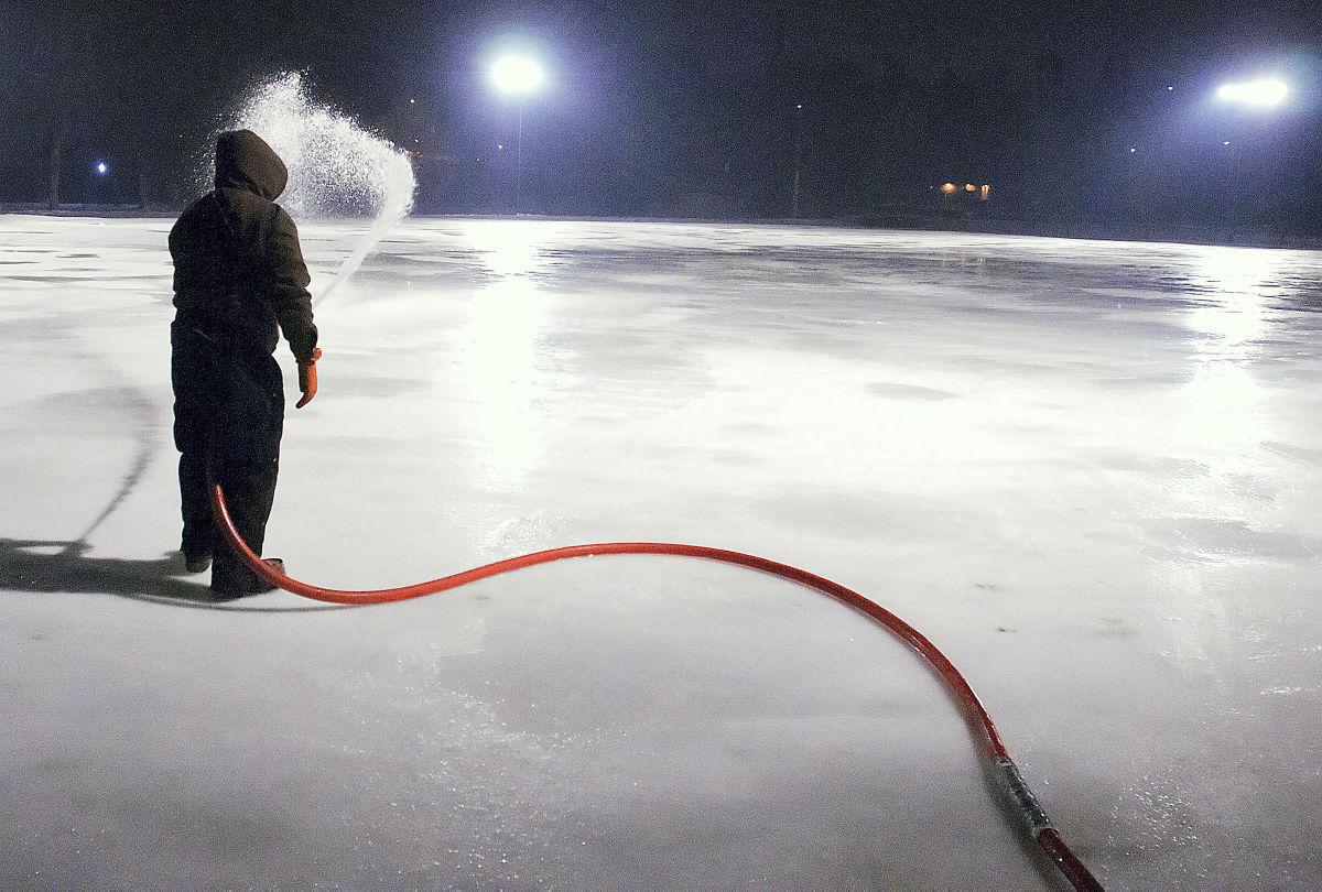 Logan crews prep Merlin Olsen Park ice rink The Herald Journal