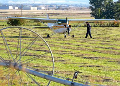 Mechanical problems lead to hayfield landing for local flight ...