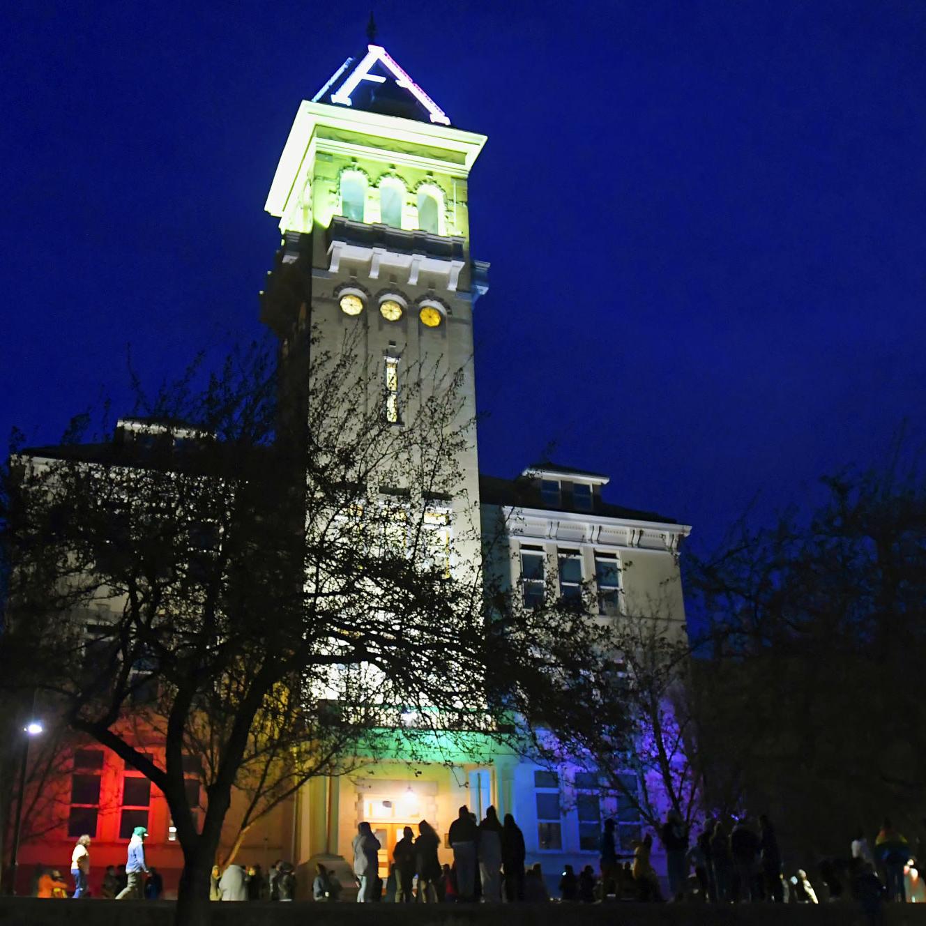 Old Main rainbow: USU students light building in rainbow colors in solidarity with queer BYU students - Vimarsana News