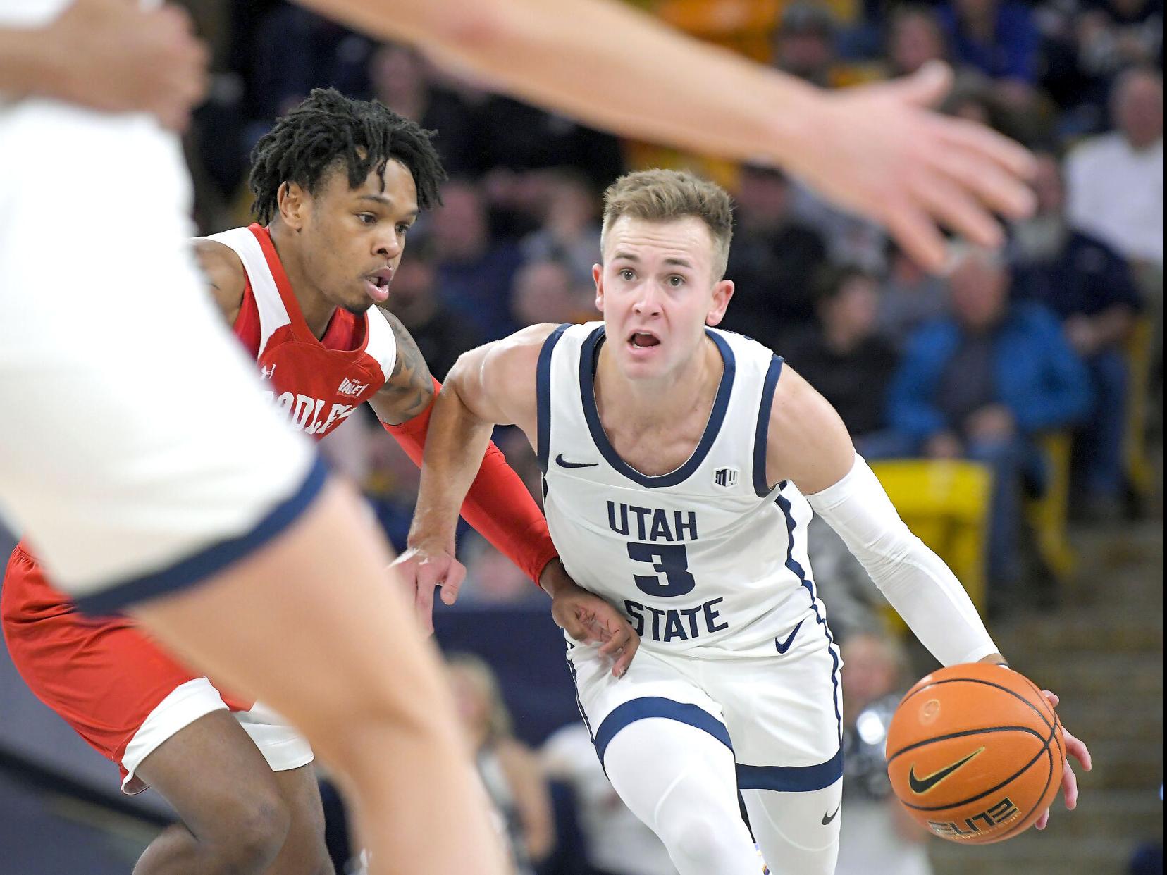 USU men's hoops: Aggies roll past Bradley in Spectrum | USU Sports |  hjnews.com