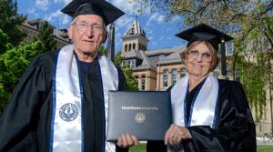 From raising families to raising diplomas: Siblings graduate from USU at 76 and 77 years old