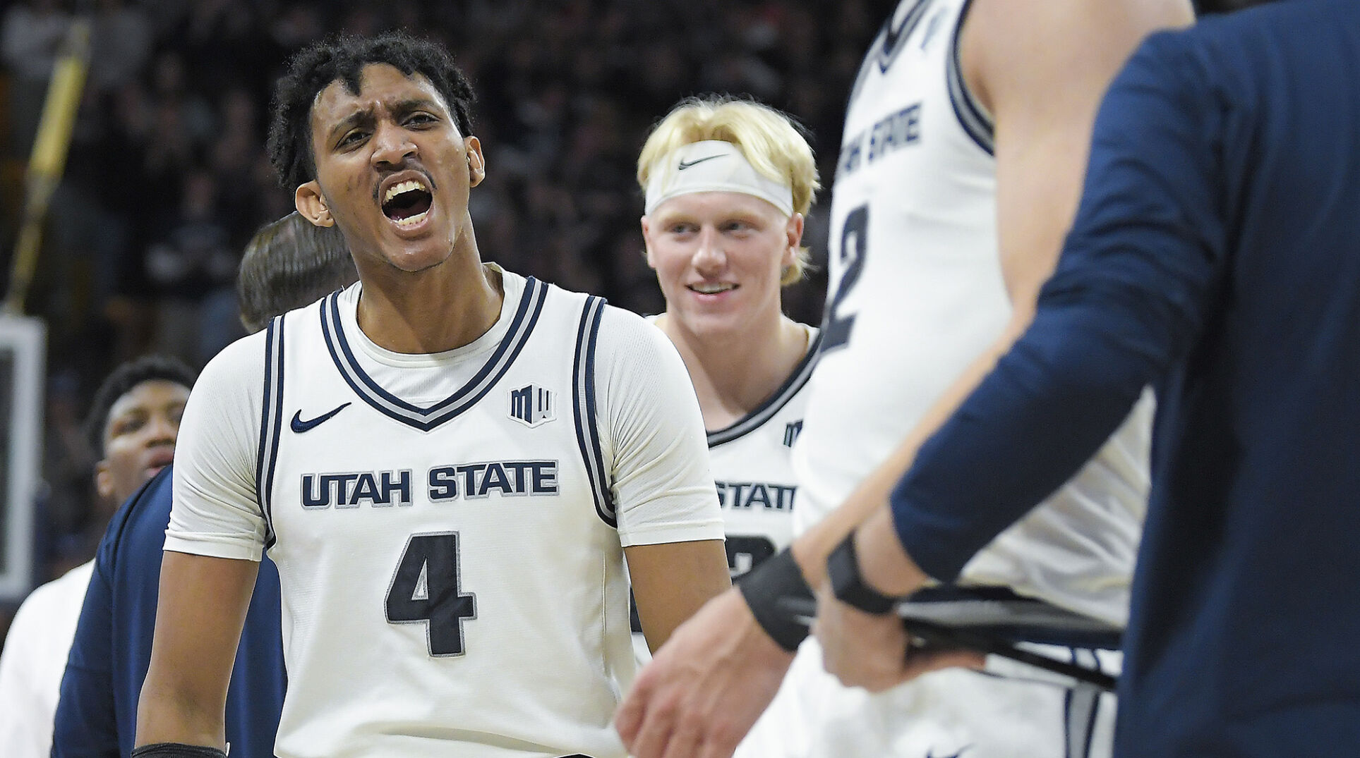 USU men s basketball Aggies ground Falcons remain in 2nd in MW USU Sports hjnews