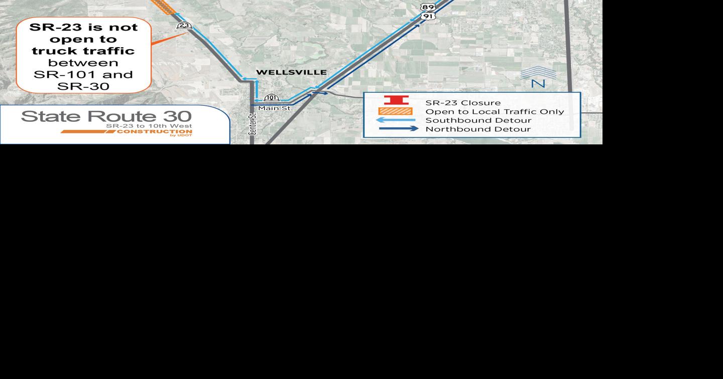 Construction updates: Closure and Detour for SR-23/SR-30; Logan Canyon ...