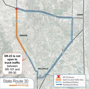 Construction updates: Closure and Detour for SR-23/SR-30; Logan Canyon schedule