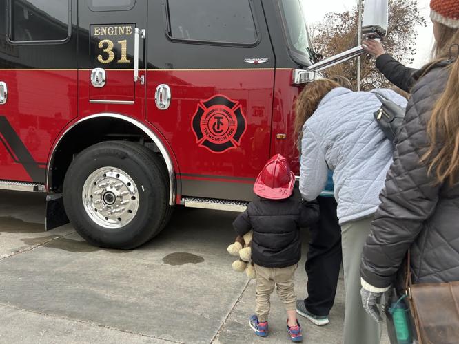 Community celebrates new fire engine with traditional “push-in ...