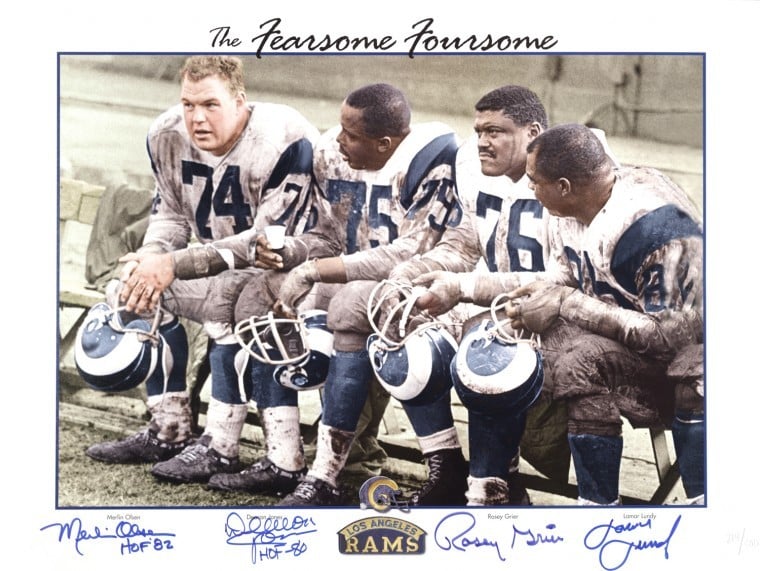 Merlin Olsen and the Fearsome Foursome from the L.A. Rams