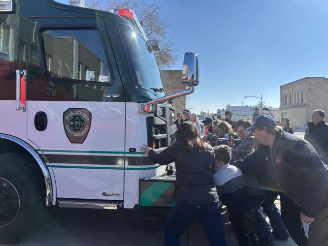 Garland celebrates new fire engine with traditional “push-in” ceremony ...