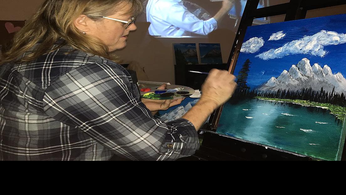 A Night With Bob Ross Imagine This Logan Teaches Style Of Late