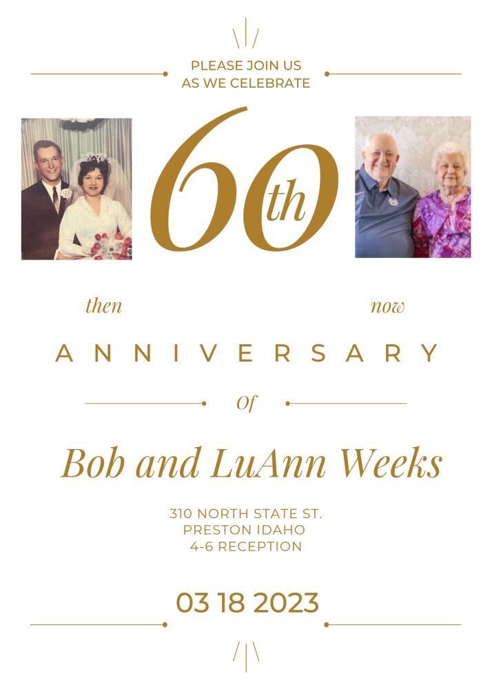 Then & Now 60th Wedding Anniversary Invitations