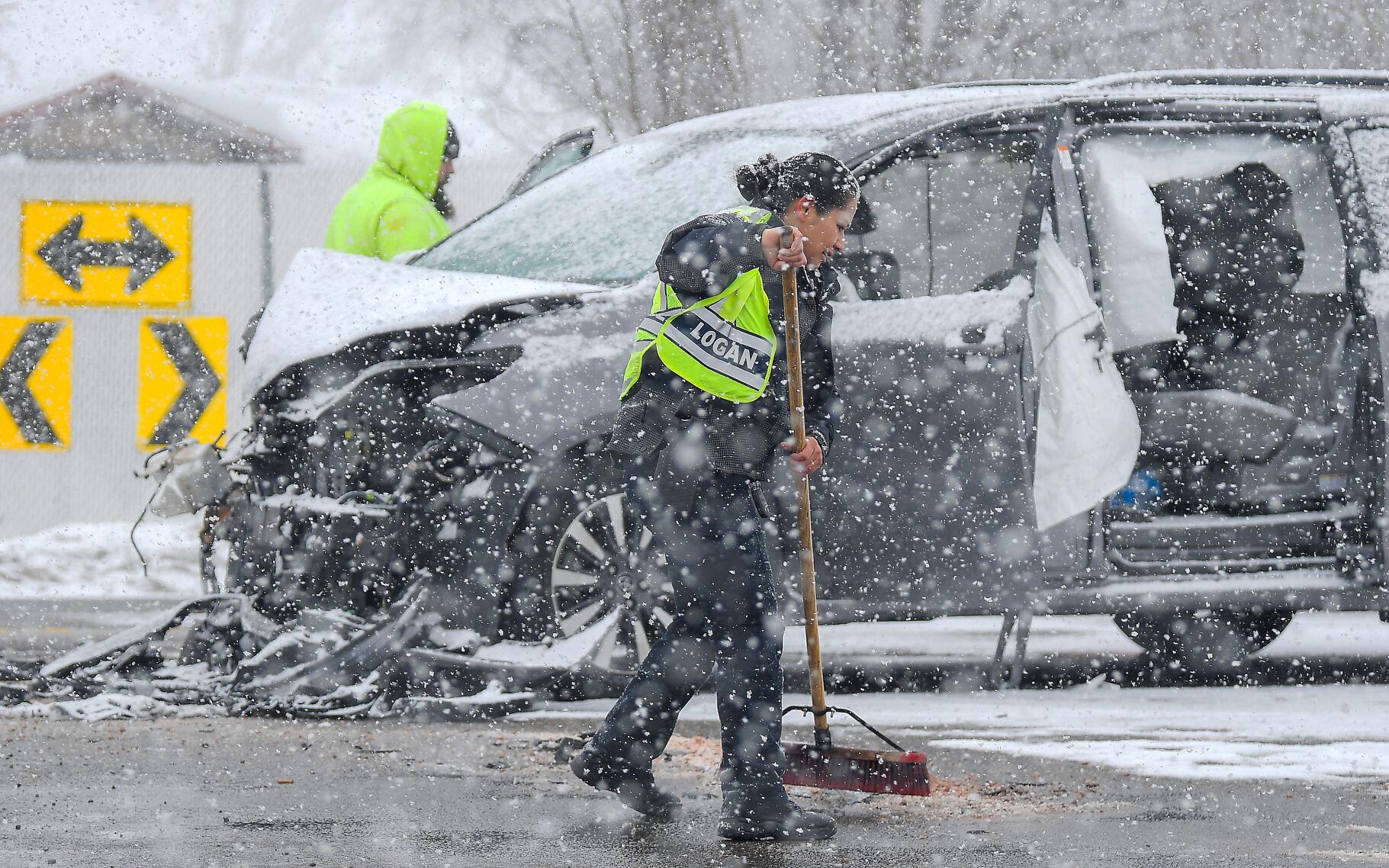 Crash involving snowplow sends five to hospital with minor injuries