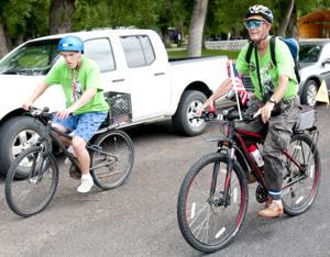 Local celebrity "Bicycle Brent" struck by semi-truck, but back riding
