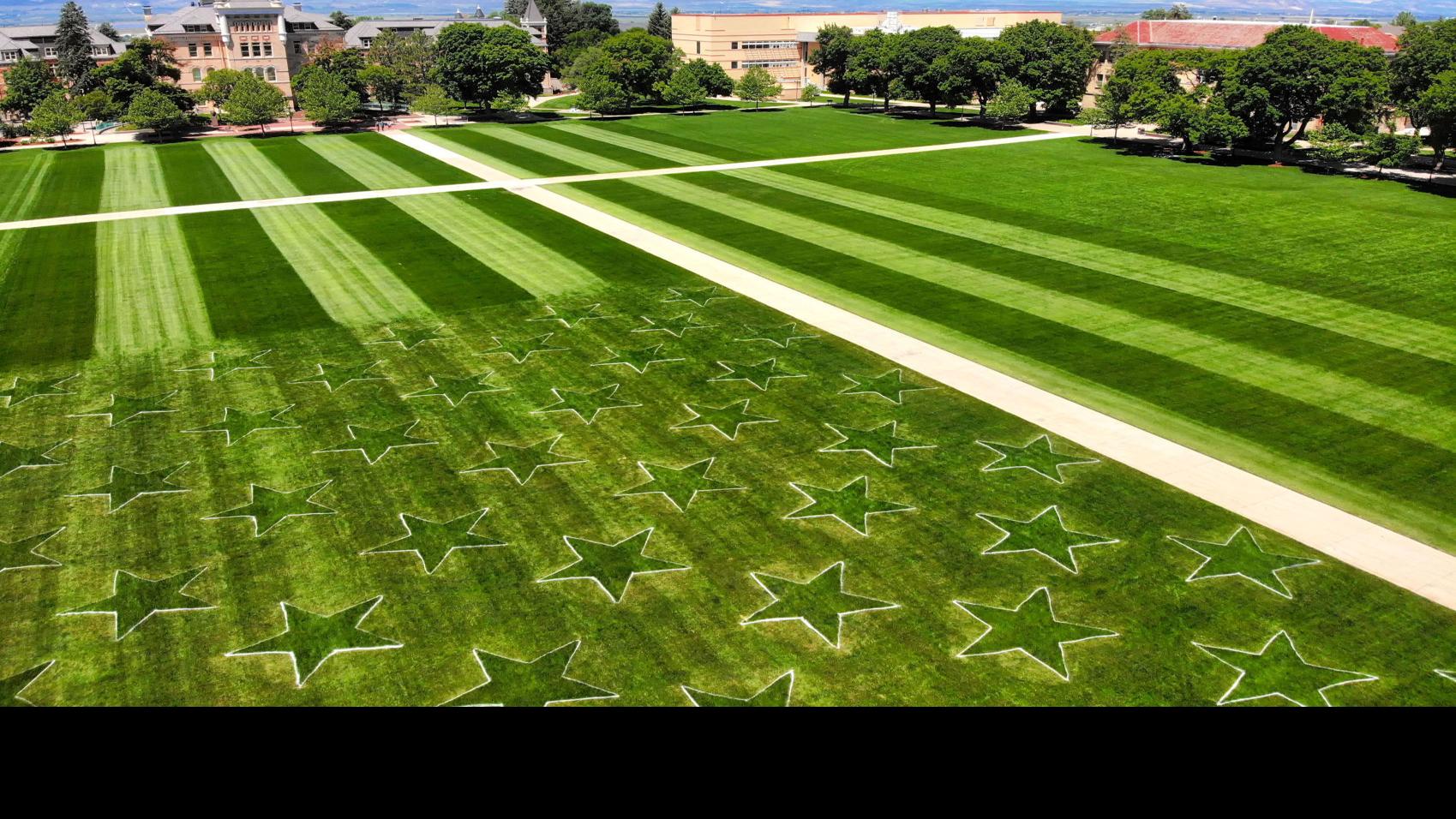 The Quad Gets July Fourth Treatment From Usu Facilities Education Hjnews Com