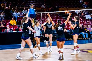 USU volleyball: Aggies outlast Volunteers, win in NCAA tourney for 1st time since 2001
