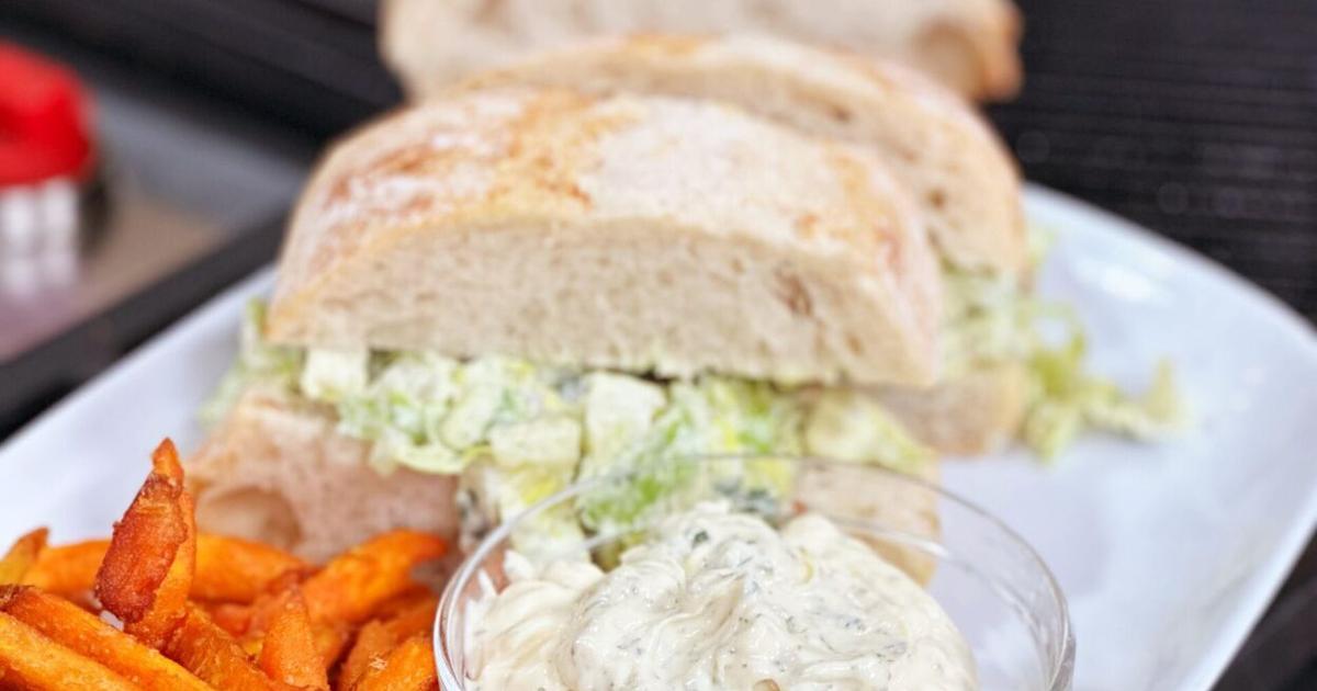 Creamy Avocado-Bacon Chopped Salad Sandwich