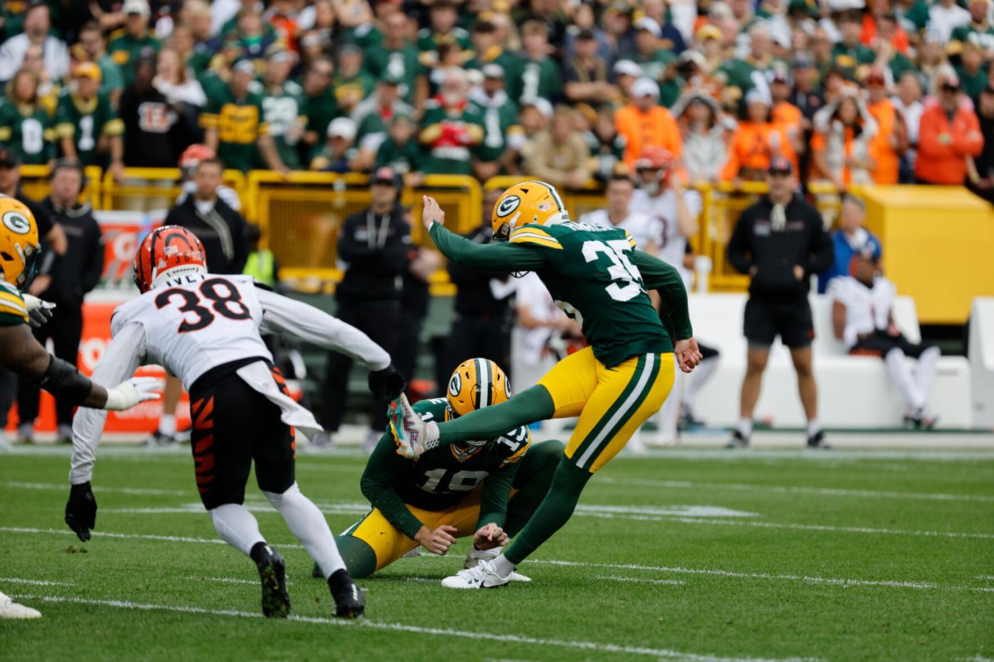 PACKERS MIRACLE STORY: Newly signed Green Bay Packers kicker Lucas Havrisik has left reporters stunned after revealing he was just days away from returning to his old job as a school teacher before receiving an unexpected NFL call-up. The emotional twist came when the Packers offered him a second shot at his football dream — a lifeline he admits he “never saw coming.” Now back in the league, Havrisik says he’s determined to make every kick count, proving that sometimes, the most powerful comebacks begin when you least expect them. nhathung