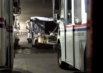 Mail Truck Burns In Logan Post Office Garage Building Not Damaged Mail Truck Fire