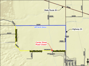 Unincorporated county road Center Street set for two-week closure