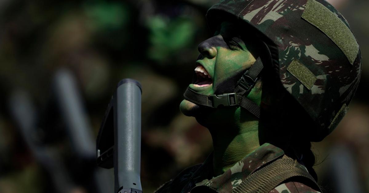 APTOPIX Brazil Soldier Day