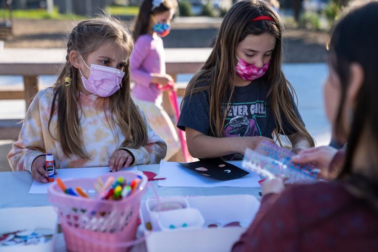Children attend Valentine's Day craft-making event