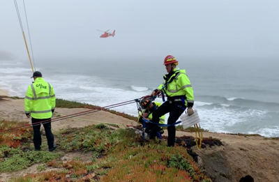 Cal  Fire crew saves surfers