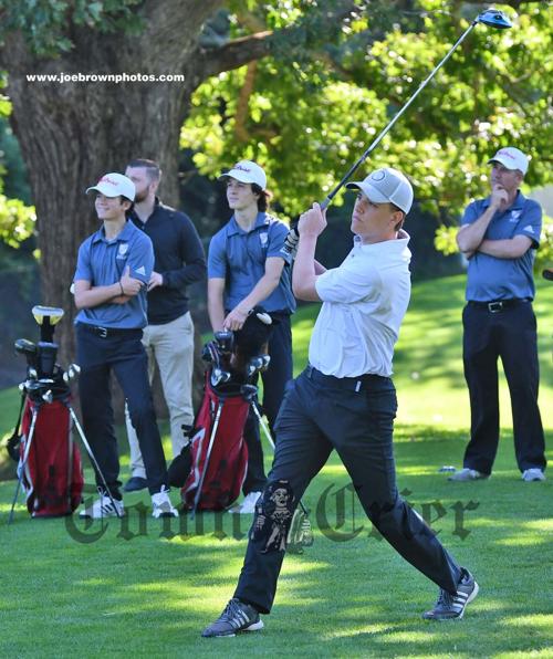 Ryan Flynn lets one fly off the tee
