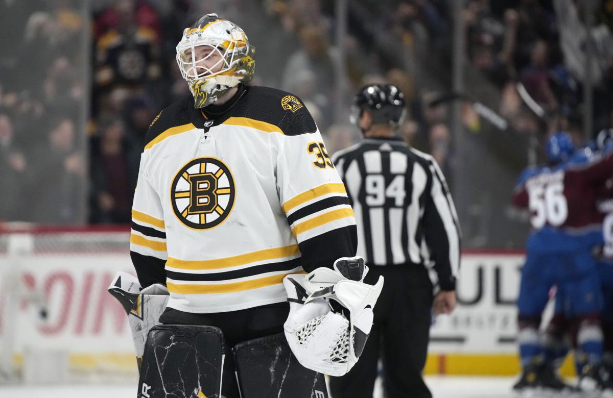 Boston Bruins goaltender Linus Ullmark leaves Friday's game with upper-body  injury
