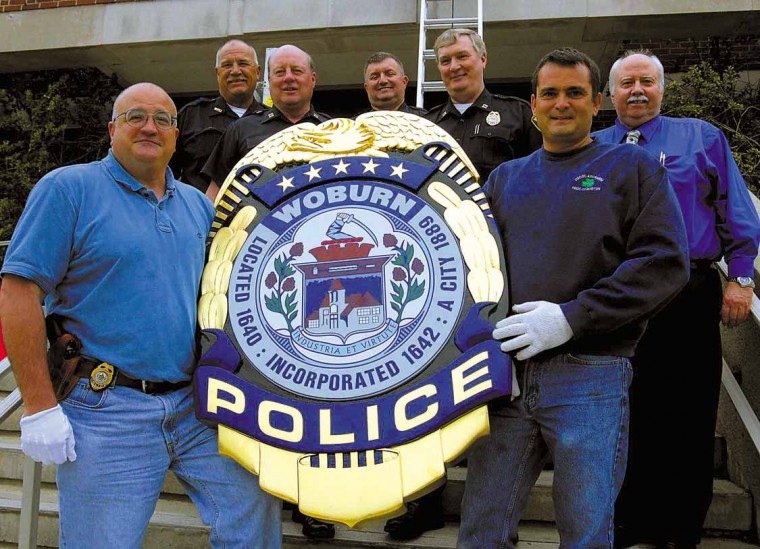 Woburn Artist Designs Replica Police Badge Woburn Homenewshere Com
