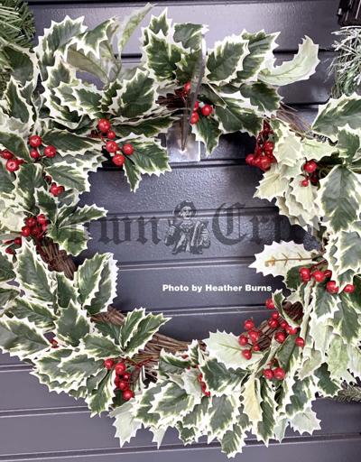 Traditional wreath of holly