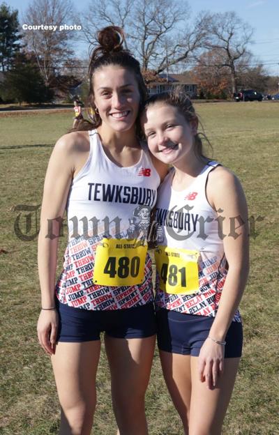 Maci Chapman, left, and Molly Cremin at State Championship Cross-Country Meet