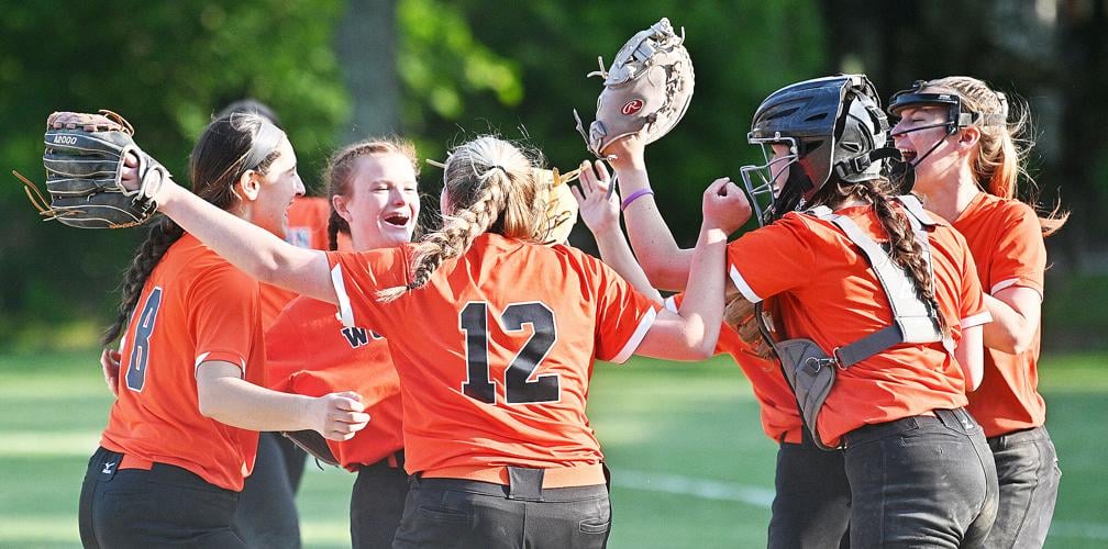 Woburn softballers celebrate