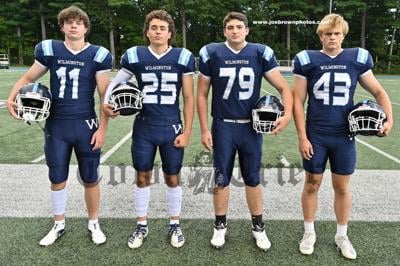 The four captains of the 2021 Wilmington High School Football team