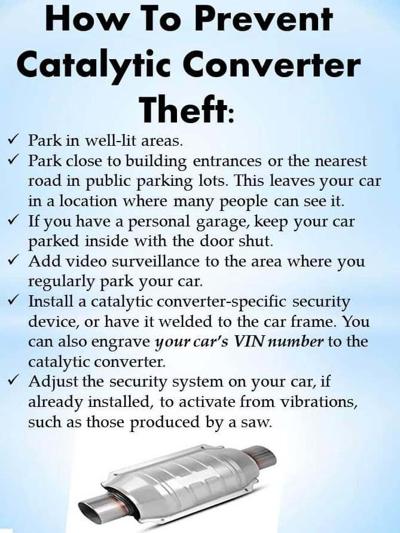 Notice of Catalytic Converter Thefts