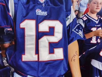 ODD Patriots Tom Brady Tattoo Football