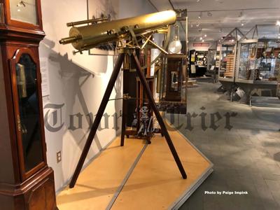 A four-foot Gregorian reflecting telescope at the Putnam Gallery at Harvard