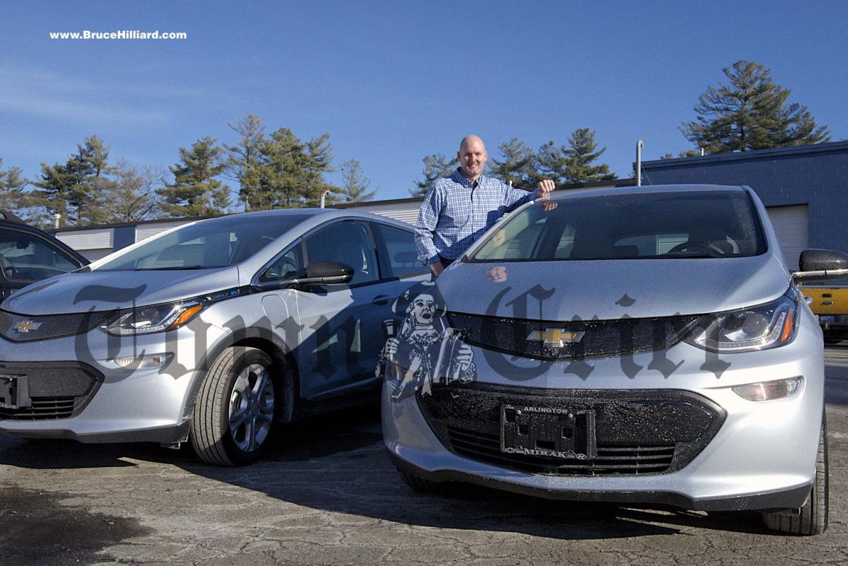 DPW Town Engineer Kevin Hardiman with the new cars