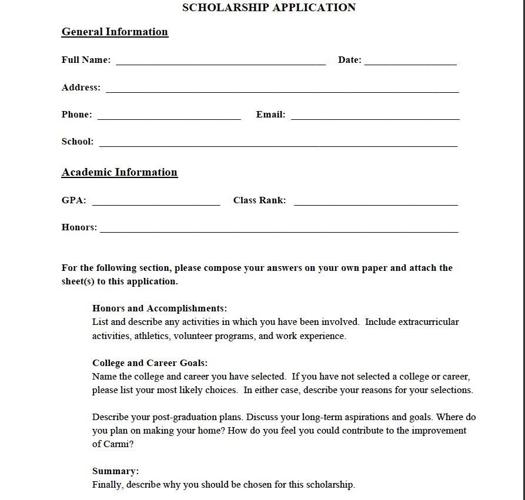 Carmi Chamber of Commerce Scholarship | Community | hometownregister.com